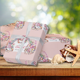 Western Little Cowgirl Rosa Coastal Baby Shower Presentpapper
