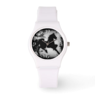 Western-look som kråma sig hästsilhouetten armbandsur