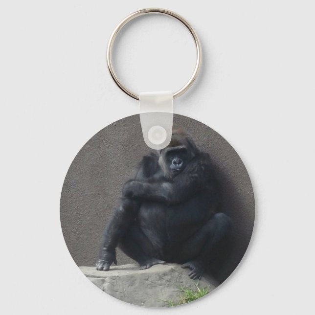 Western Lowland Gorilla #2 Nyckelkedja Nyckelring (Framsida)