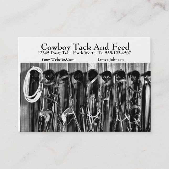 Western mall för hästhalsvisitkort visitkort (Framsida)