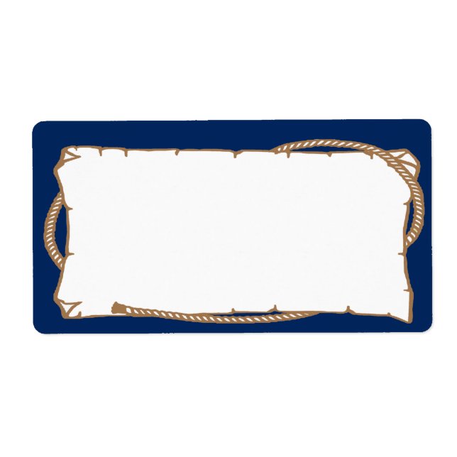 Western märkning med Rope Party Namn bricka Fraktsedel (Framsidan)