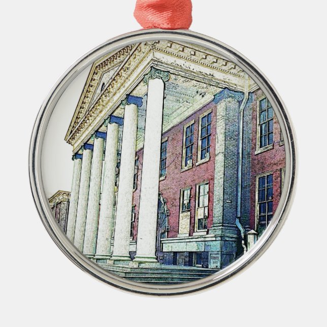 Western Michigan universiteten historiska östliga Julgransprydnad Metall (Framsidan)