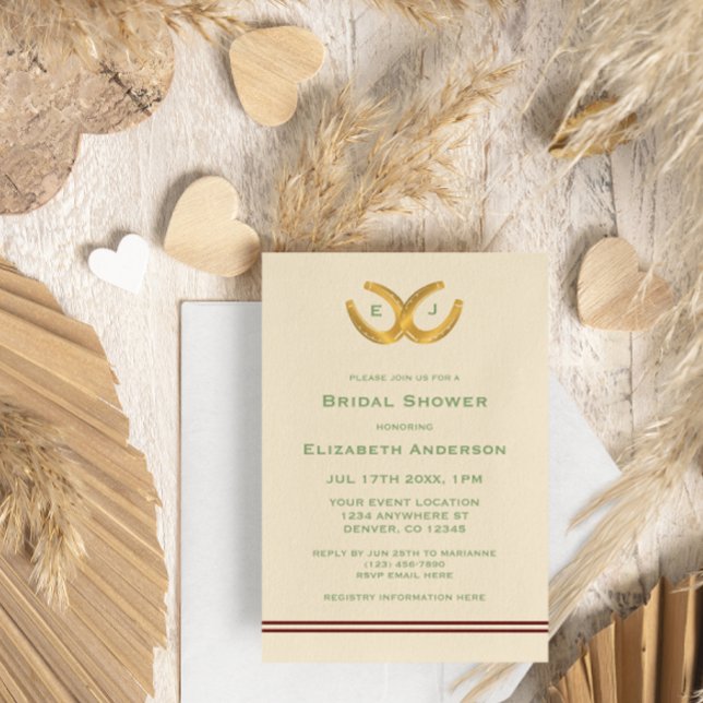 Western Möhippa för hästseshoes Inbjudningar (Skapare uppladdad)