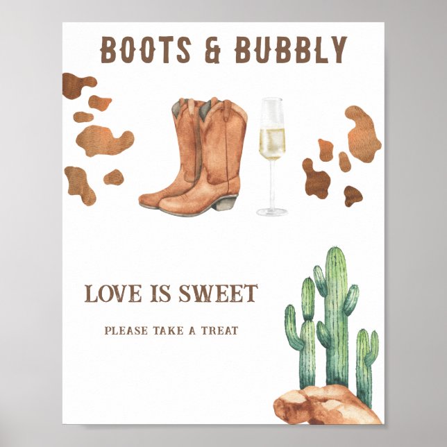 Western möhippa Kärlek är söt. Poster (Framsidan)