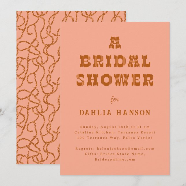 Western Möhippa med minsta koral Inbjudningar (Fram/baksida)