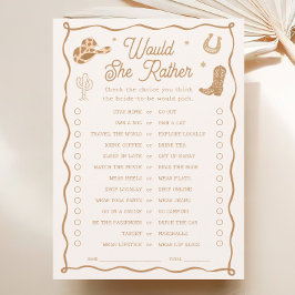 Western Möhippa skulle hon hellre byta ut spelkort Inbjudningar