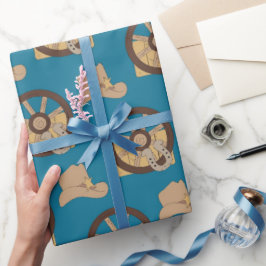 Western Mönster tecknad, glansig, papper Presentpapper