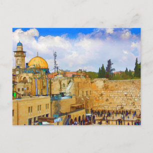 Western mur i Jerusalem vykort