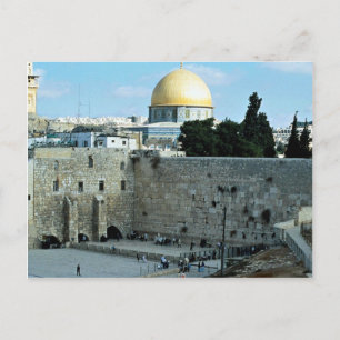 Western mur med Dome of the Sten, Jerusalem, Isr Vykort