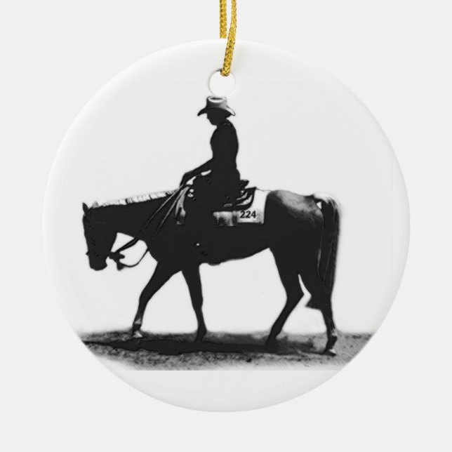 Western nöjeprydnad julgransprydnad keramik (Framsidan)