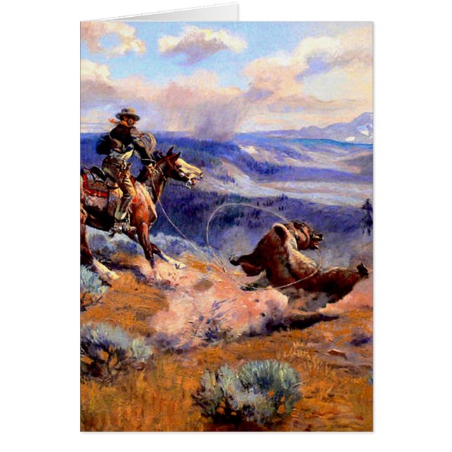 Western nostalgi hälsningskort (Framsidan)