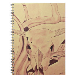 Western nötkreaturskalle anteckningsbok