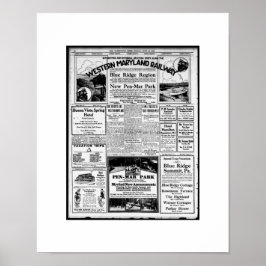 Western omskrivning av maryland-järnvägsturism poster