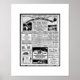 Western omskrivning av maryland-järnvägsturism poster