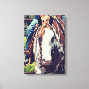 Western Paint Horse Canvastryck
