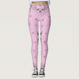 Western Paisley Rosa Bandana Print Cowgirl Leggings