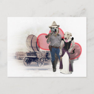 Western par Cowboy-Hund Vykort