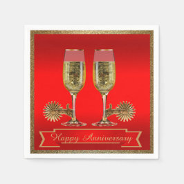 Western Party-champagne och Spurs-Anpassningsbar, Pappersservett