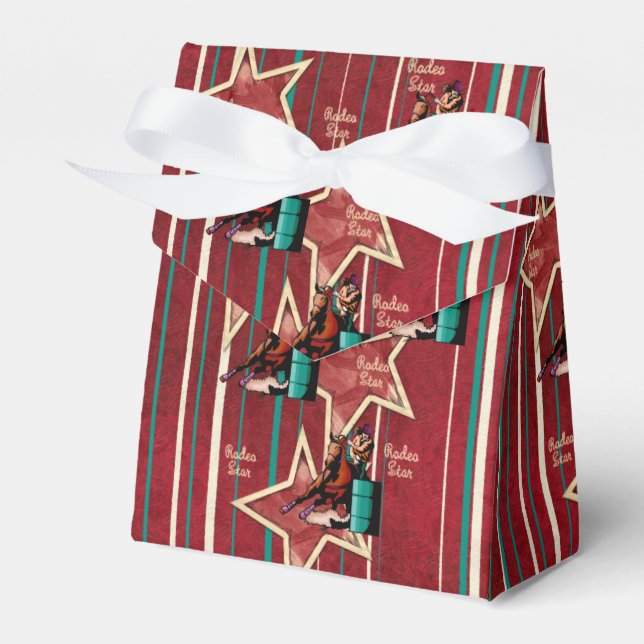 Western Party Favor Box Rodeo Cowgirl Presentaskar (Framsidan Sidan)
