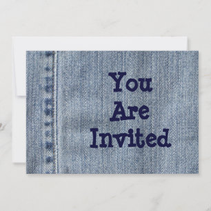 Western Party Inbjudan Denim