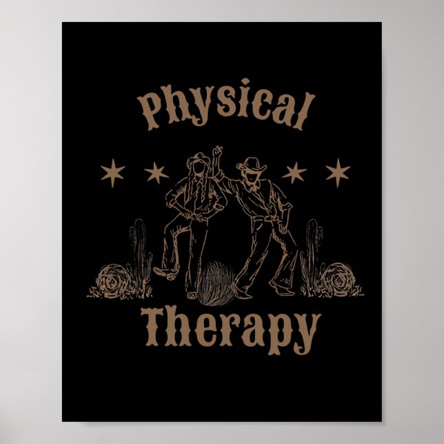Western Physical Therapist Pt Treatment Pta Back T Poster (Framsidan)
