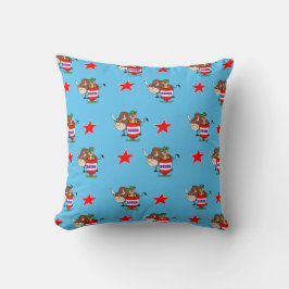 Western Pillow Rode Clown and Bull Kudde