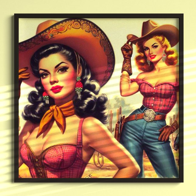 Western Pin-up för land Poster (Skapare uppladdad)
