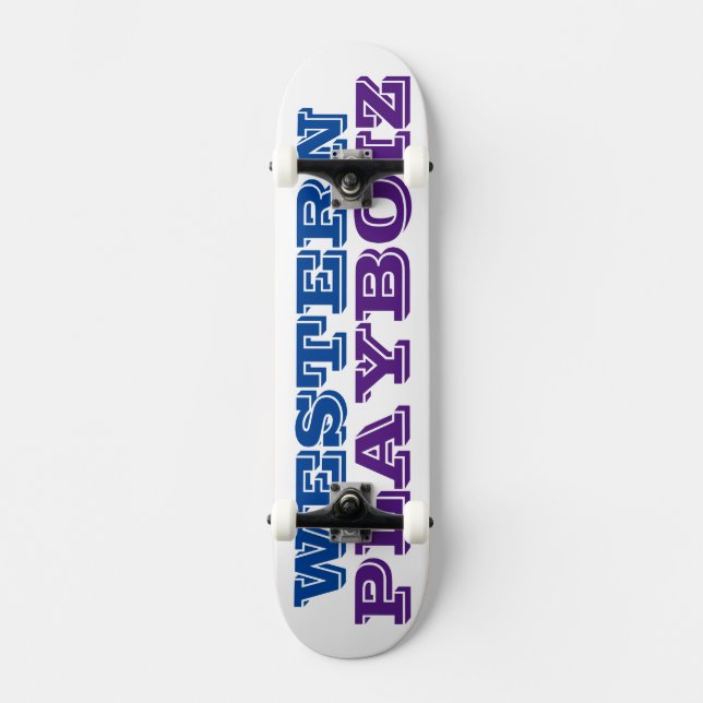 WESTERN PLAYBOIZ-skateboard Mini Skateboard Bräda 18,5 Cm (Framsida)