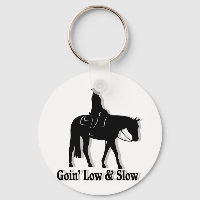 Western Pleasure Horse Low och Lång Nyckelring (Framsida)