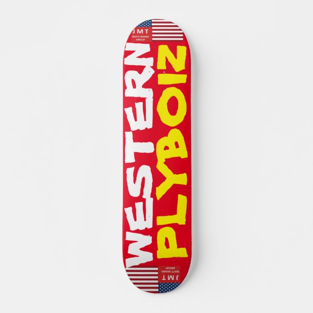 WESTERN PLYBOIZ JMT USA Skateboard (Framsida)