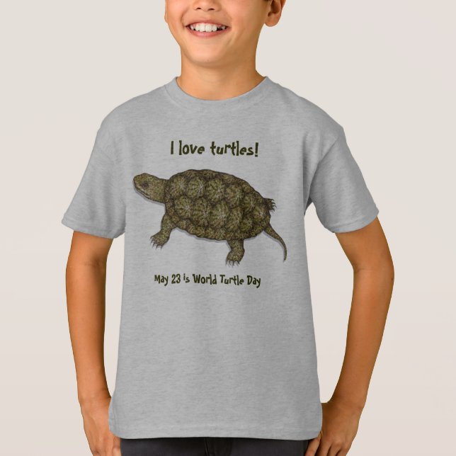 Western Pond Turtle Tee Shirt (Framsida)