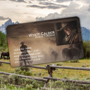 Western Professional Rancher Visitkort