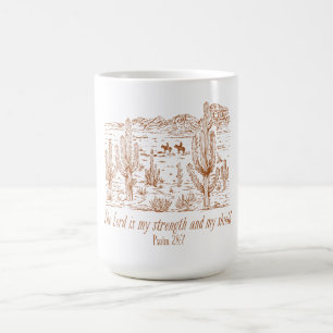 Western Psalm 28:7 Herren är min styrka Kaffemugg