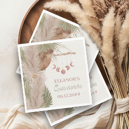 Western Quinceanara Boho Rustic Pampas Grass Pappersservett