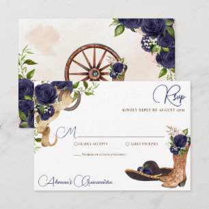 Western Quinceanera för marinens Mörk blått Ro Cha OSA Kort
