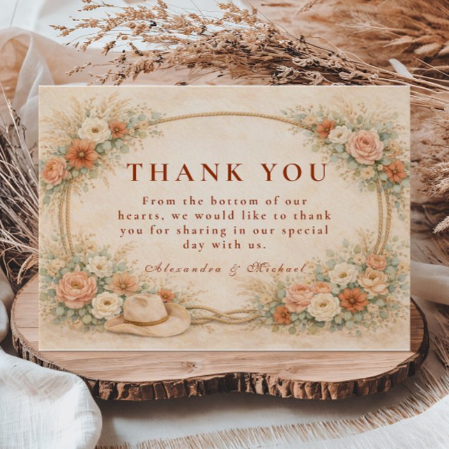 Western Ranch Romance Wedding Tack Kort (Skapare uppladdad)