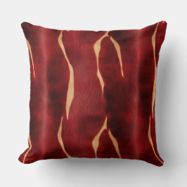 Western Red Cream Cowhide Kudde