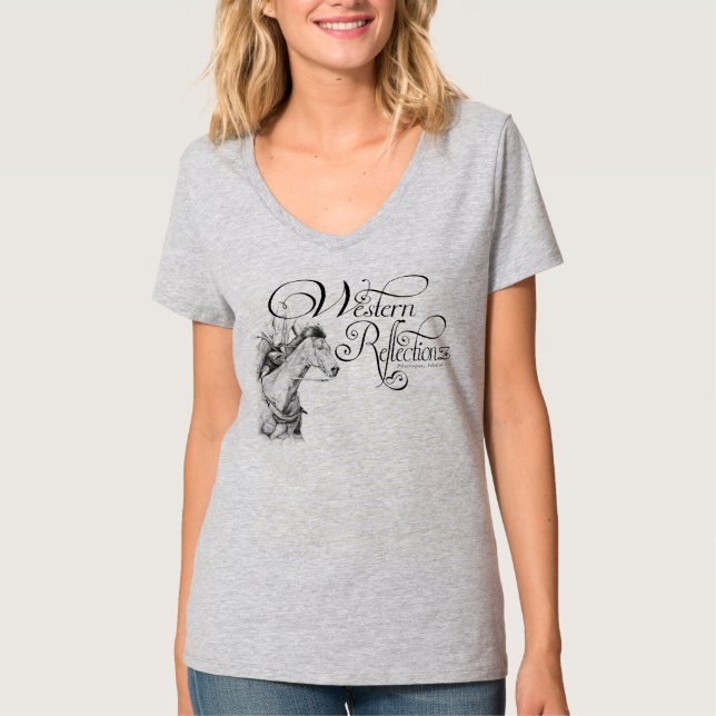 Western Reflectionz (Barrel Racer) T Shirt (Framsida)