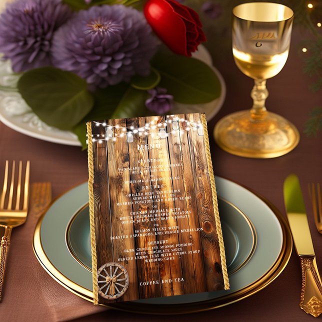 Western Repvagnshjul Masonburkssträngljus Meny (Skapare uppladdad)