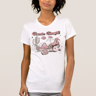 Western Retro för Cosmic Space Cowgirl T Shirt