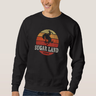 Western Retro för sockermark TX Vintage Land Lång Ärmad Tröja
