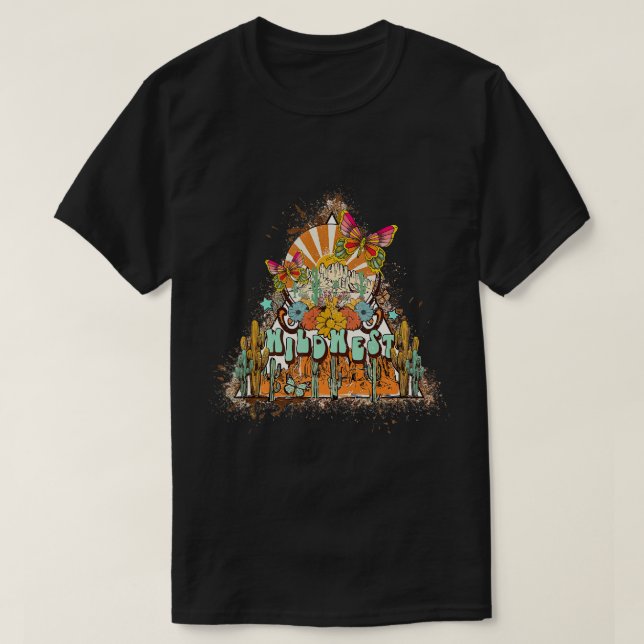 Western Retro Vilda western, Western Cowboy Cowgir T Shirt (Design framsida)