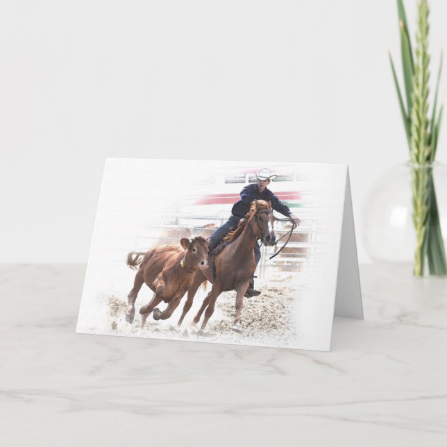 Western ridfödelsedag kort (Framsida)