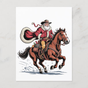 Western Riding Rodeo Horse Cowboy juljul Helg Vykort