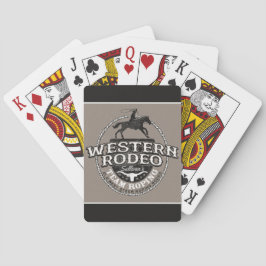 Western Rodeo ADD NAMN Gammala västern Steer Ropin Casinokort
