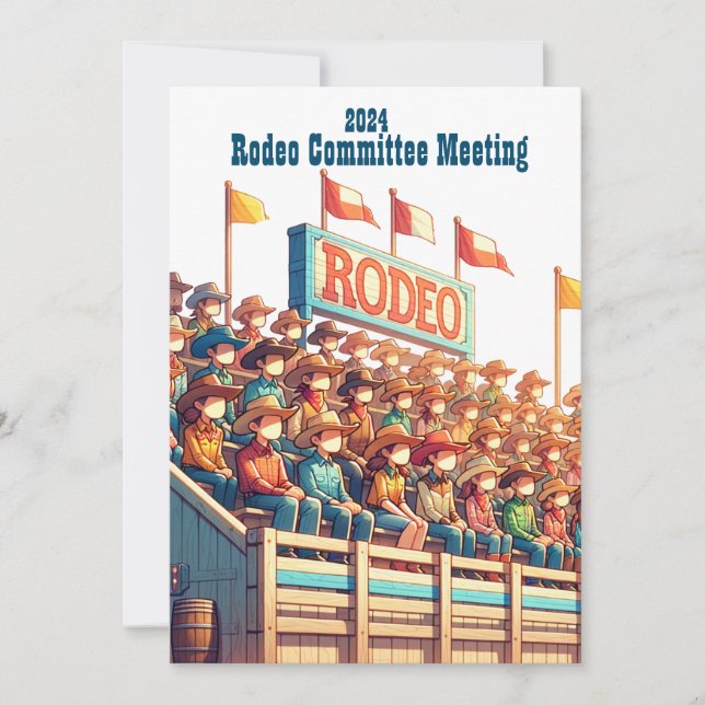 Western Rodeo  Anpassad Inbjudningar (Framsida)