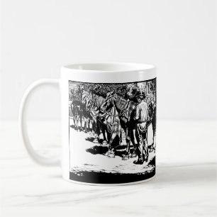 Western Rodeo Art i Cowboy och Horses Land Kaffemugg