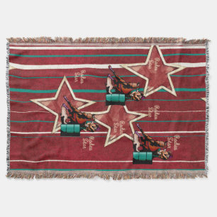 Western Rodeo Barrel Racer Throw Blanket Filt