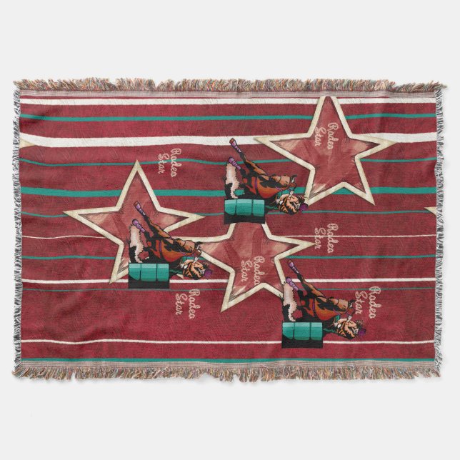Western Rodeo Barrel Racer Throw Blanket Filt (Framsidan)
