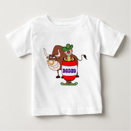 Western Rodeo Clown och tjur Tee Shirt